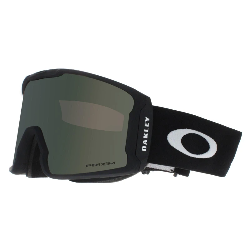 Image of Oakley Oakley Line Miner L OO7070-C3 Matte Black Prizm Sage Gold Iridium Ski Goggles Black One Size Unisex 888392573810