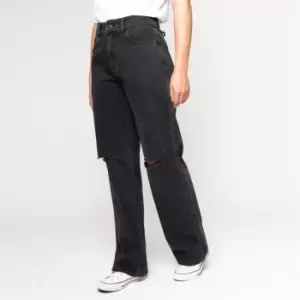 Image of Firetrap Ladies Wide Leg Jean - Black