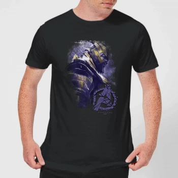 Image of Avengers Endgame Thanos Brushed Mens T-Shirt - Black - 3XL - Black