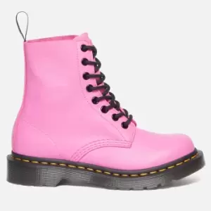 Image of Dr. Martens Womens 1460 Pascal Virginia Leather 8-Eye Boots - Thrift Pink - UK 8
