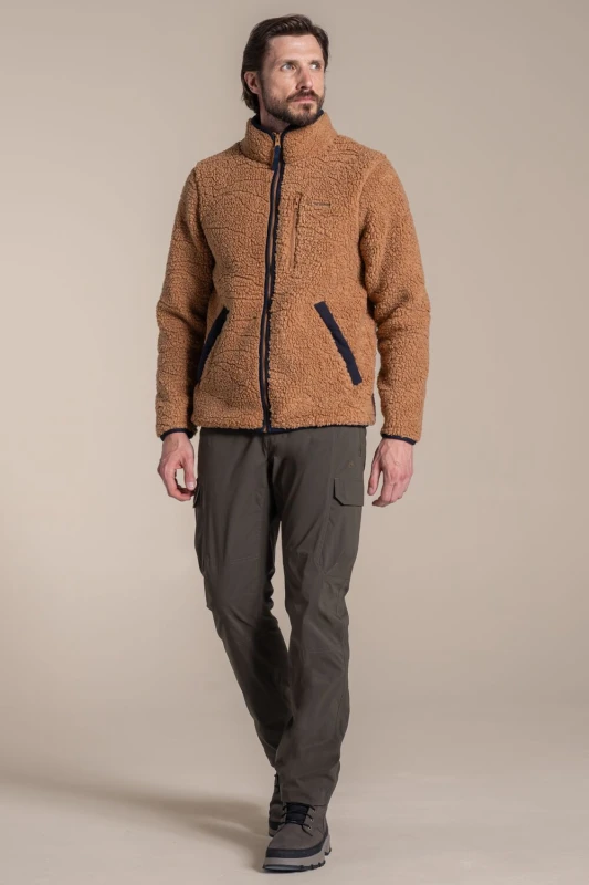 Image of Craghoppers Craghoppers Men Lathkill Borg Full-Zip Insulating Active Fleece Jacket in Dark Grey Size: Medium Dark Grey M Male 5063260128988