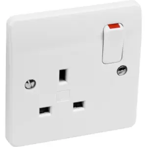 Image of MK DP Switched Socket 1 Gang in White Plastic