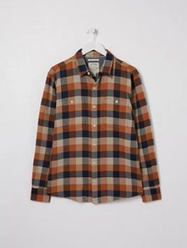 Image of Fatface Watton Check Shirt - Orange