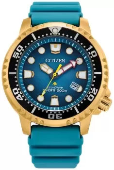 Image of Citizen BN0162-02X Mens Promaster Diver Eco-Drive Teal Blue Watch
