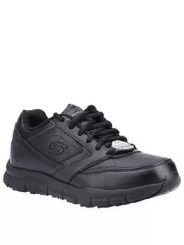 Image of Skechers Lace Up Athletic Slip Resistant Workwear Trainers, Black, Size 6, Women