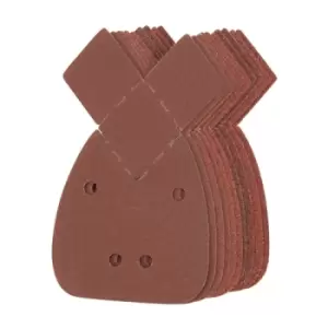 Image of Silverline Hook & Loop Detail Sander Sheets & 2 Tips 140mm 10pk - 2 x 40, 2 x 60, 2 x 80, 2 x 120, 2 x 240G