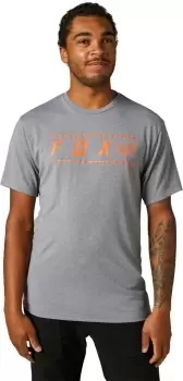 Image of FOX Pinnacle Tech T-Shirt, grey-orange Size M grey-orange, Size M