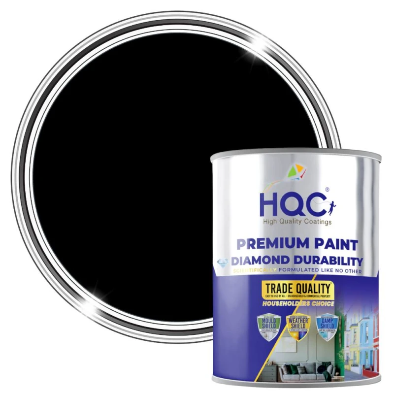 Image of HQC PAINTS Barn Paint - 20L - Best Exterior Wood Paint for Barns, Fences & Gates in Black Unisex 20L