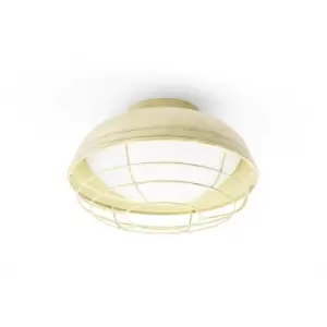 Image of Helmet 2 Light Outdoor Ceiling Light Cream IP44, E27