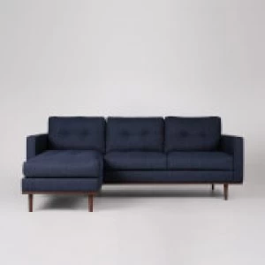 Image of Swoon Berlin House Weave Corner Sofa - Left Hand Side - Corner Sofa - Navy