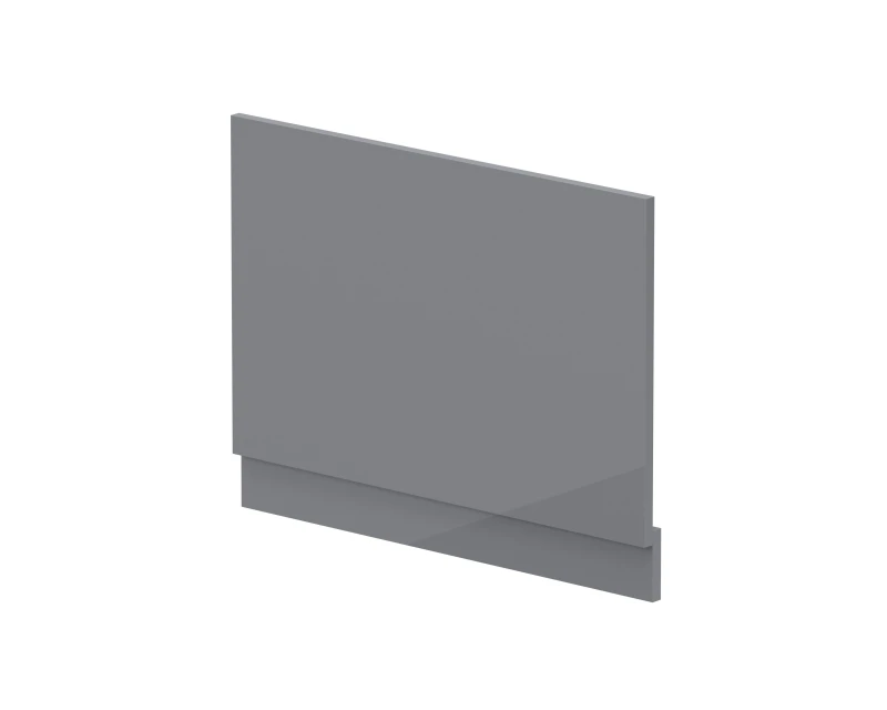 Image of Balterley Bath MDF End Panel Plinth Gloss Cloud Grey 750mm Grey Unisex