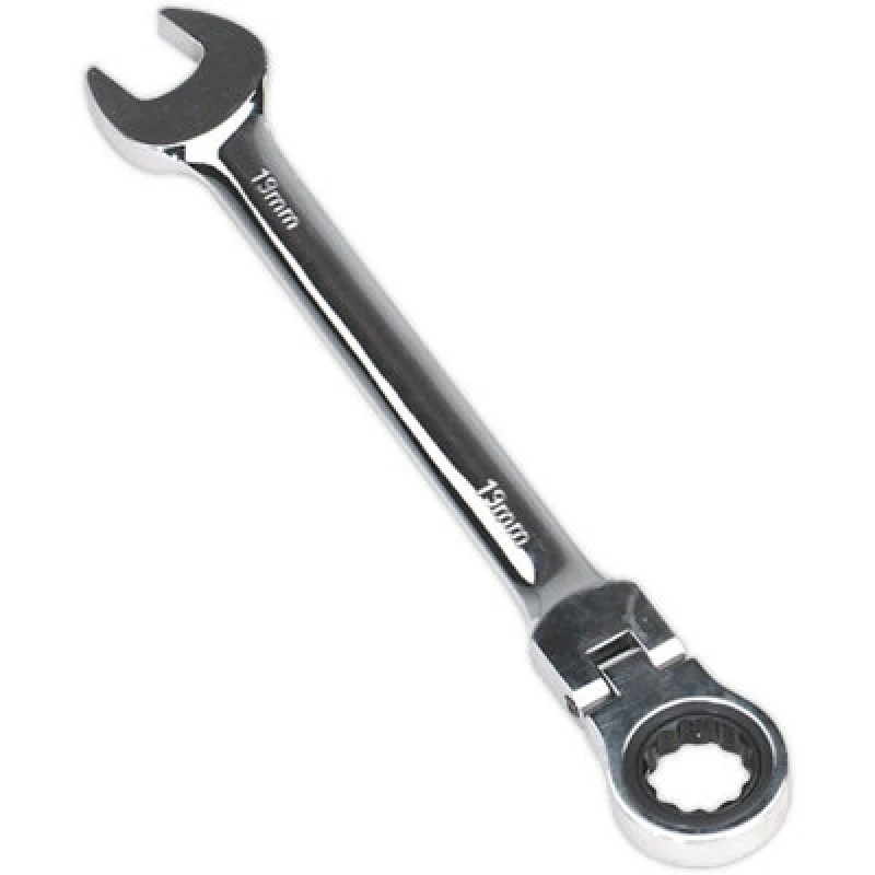 Image of Loops 19mm Flexible Ratchet Combination Spanner - Flexible Ring Head - Chrome Vanadium Multi