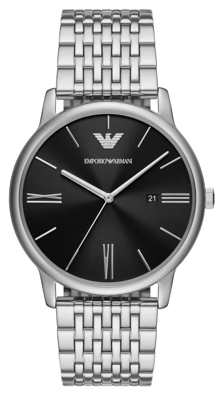 Image of Emporio Armani AR11600 Mens (42mm) Black Dial / Stainless Watch