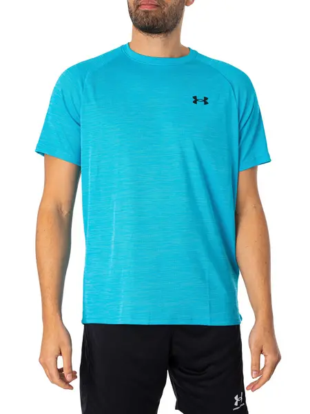 Image of Under Armour Tech Textured Short Sleeve T-Shirt Blue S