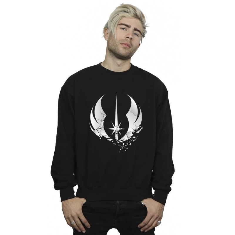 Image of Star Wars Star Wars Men Obi-Wan Kenobi Order Fractured Sweatshirt in Black Size: Small Black S Male 5059934439573