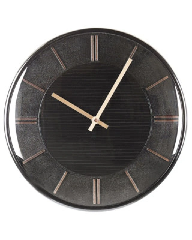 Image of Beliani Wall Clock Daroca 34cm Black
