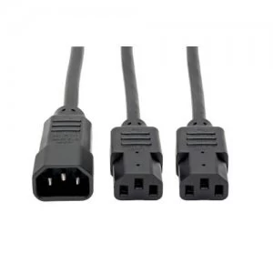 Image of Tripp Lite C14 Male to C13 Female Splitter PDU Style C14 to 2x C13 10A