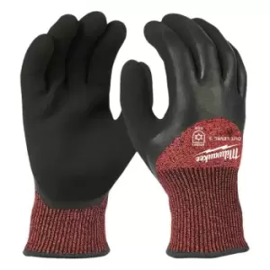 Image of Milwaukee Winter Gloves - Cut Level 3 8/M Medium - Black/Red