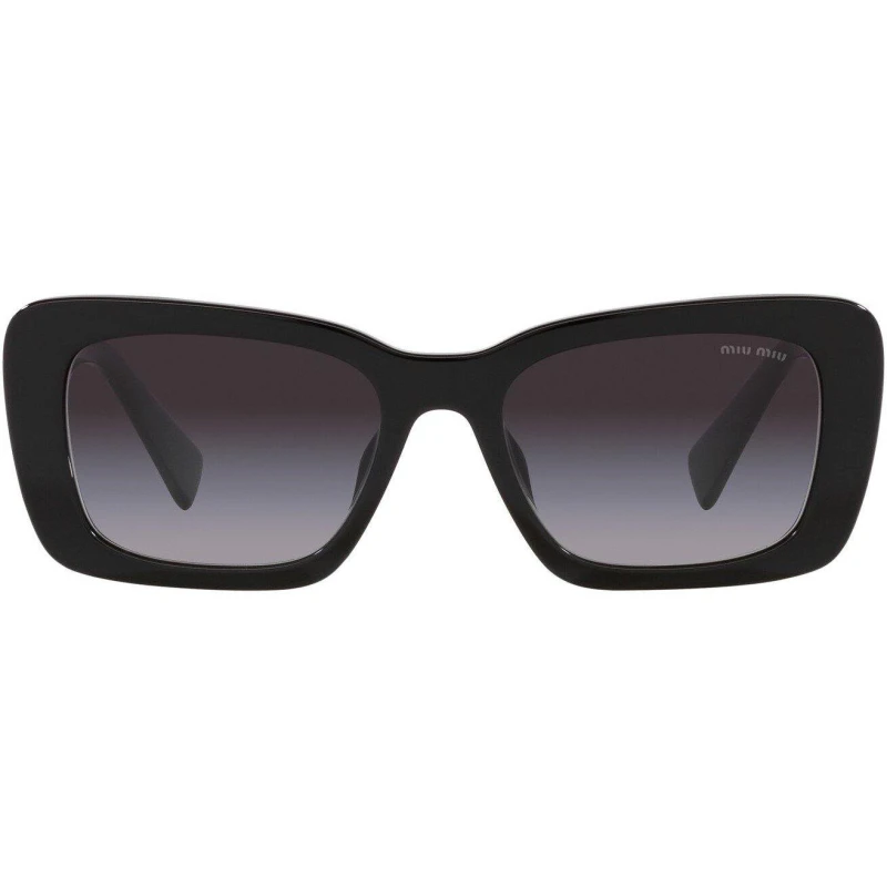 Image of Miu Miu Womens Rectangle Black Grey Gradient MU07YS Black Female One Size