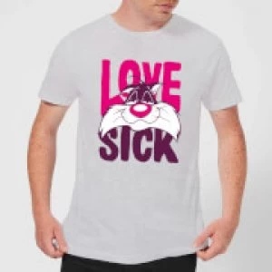 Image of Looney Tunes Love Sick Sylvester Mens T-Shirt - Grey - L
