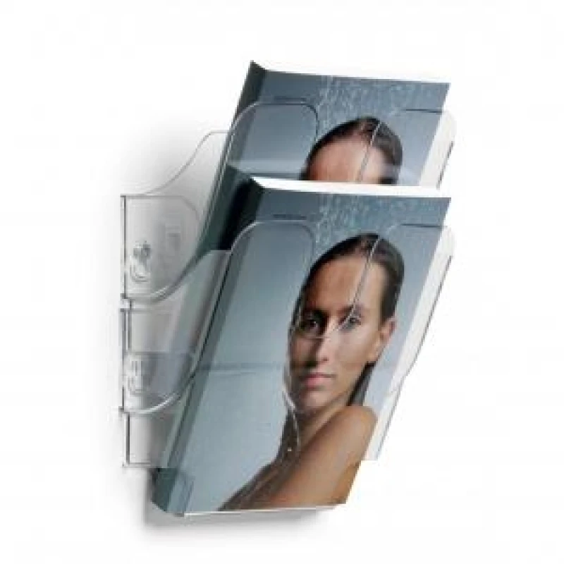 Image of Durable FLEXIPLUS 2 Wall Mounted Literature Holder - A5 Portrait - DRBE1709013400