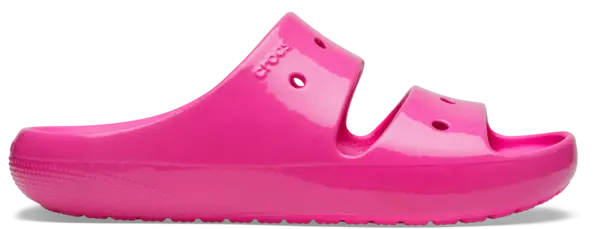 Image of Crocs Unisex Classic Neon Highlighter Sandals Pink Crush W8/M7