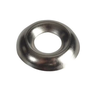 Image of ForgeFix Screw Cup Washers Solid Brass Nickel Plated No. 6 Bag 200