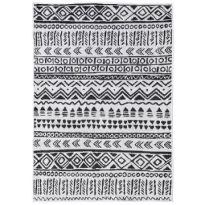 Image of Duo Weave Indoor/Outdoor Rug Tribal Black 170 X 120Cm