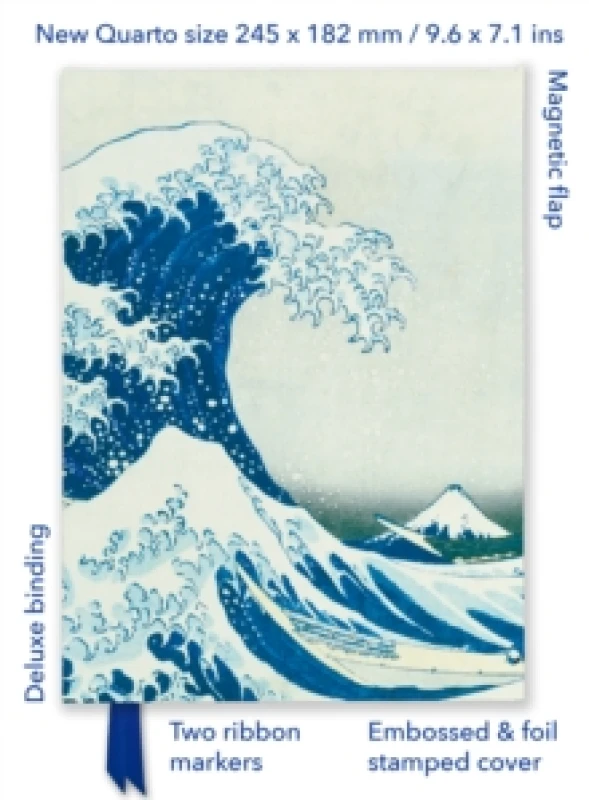 Image of Katsushika Hokusai: The Great Wave (Foiled Quarto Journal) Notebook / blank book