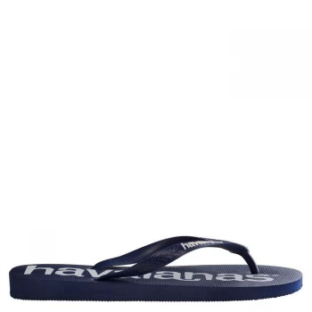 Image of Havaianas Logomania Mens Flip Flops - Navy 0555