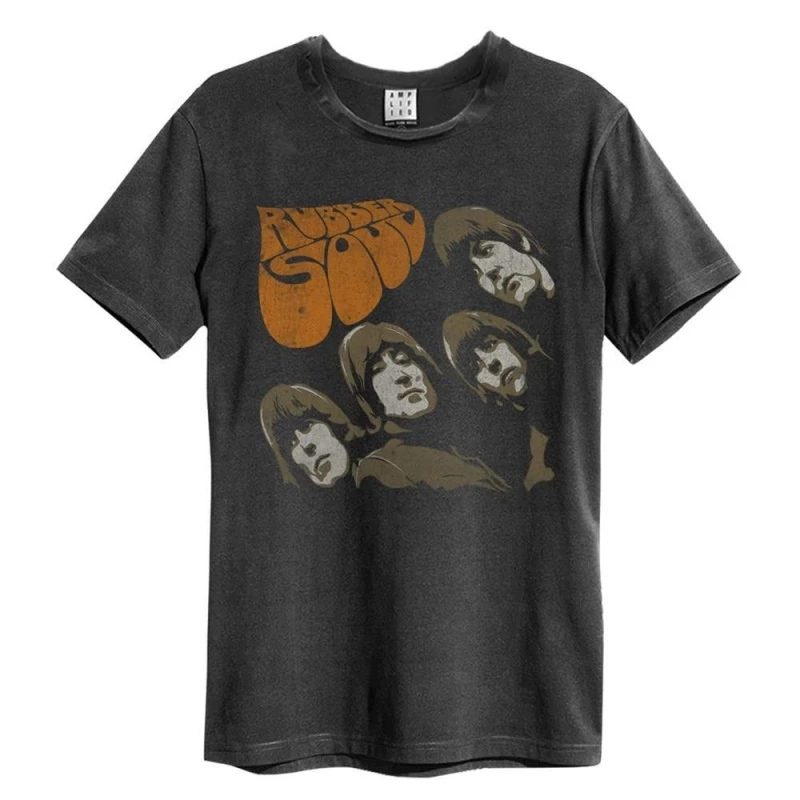 Image of Amplified Amplified Men Rubber Soul The Beatles T-Shirt in Charcoal Size: Small Charcoal S Male 5063470007615