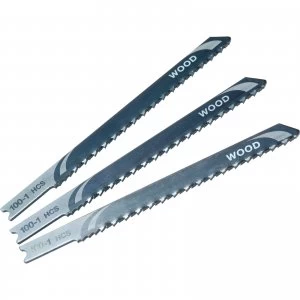 Image of Black and Decker X21023 Piranha Wood HCS Medium U Shank Jigsaw Blades Pack of 3