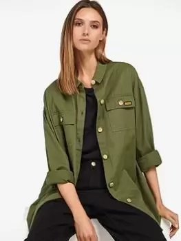 Image of Barbour International Morgan Overshirt - Green, Size 10, Women