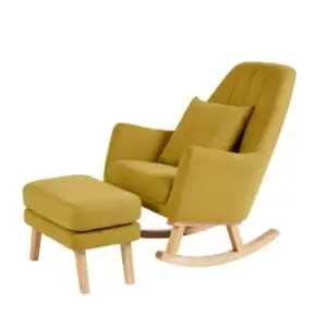 Image of Ickle Bubba Eden Deluxe Nursery Chair And Stool - Ochre
