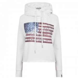 Image of True Religion us Flag Hoodie - White