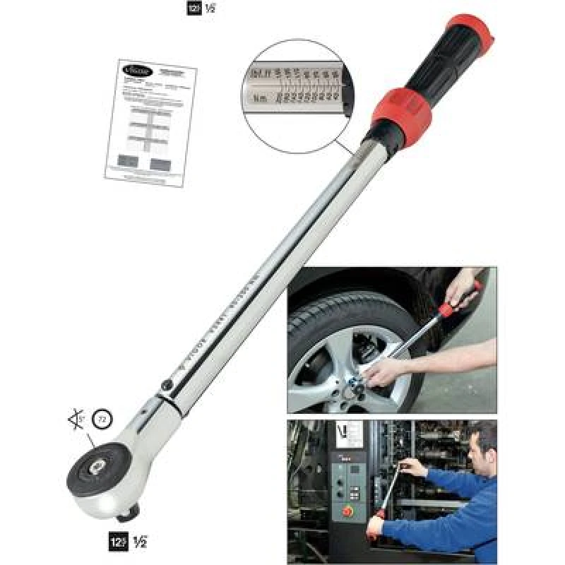 Image of Vigor Vigor V3441 V3441 Torque wrench Forward/reverse ratchet 1/2 (12.5 mm) 40 - 200 Nm V3441
