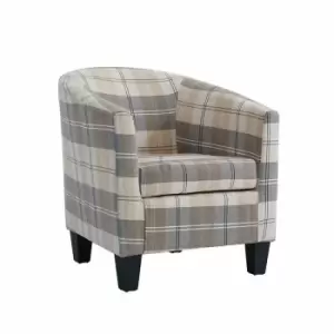 Image of Canberra Beige Tartan Tub Chair