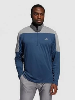 Image of adidas Golf 1/4 Zip UPF Lightweight - Navy, Size S, Men
