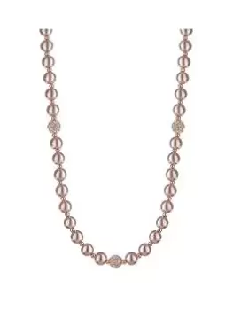 Image of Jon Richard Rose Gold Plated Pink Pearl Necklace