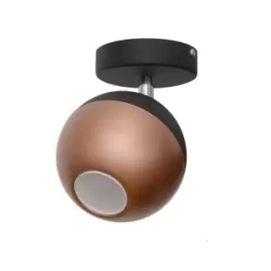 Image of Midway Single Spotlight Black, Copper 12cm