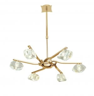 Image of Telescopic Semi Flush Convertible 6 Light G9, French Gold