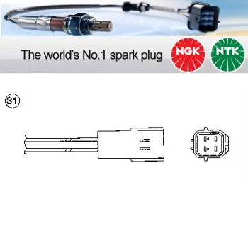 Image of NGK OZA253-F6 / 0122 Lambda Sensor Zirconia Type Oxygen O2 Exhaust Probe