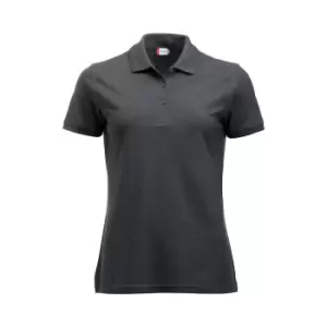 Image of Clique Womens/Ladies Manhattan Melange Polo Shirt (XL) (Anthracite Melange)
