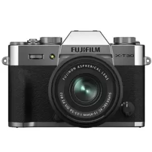 Image of Fujifilm X-T30 II Mirrorless Camera in Siver with XC15-45mm Lens