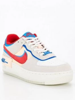 Image of Nike Air Force 1 Shadow - White/Multi , White/Multi, Size 4, Women