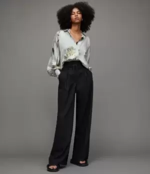 Image of AllSaints Womens Oana Cordelia Shirt, Soft Grey, Size: 6