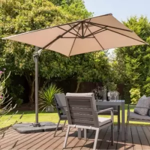 Image of Garden Must Haves Royce Junior Cantilever Parasol (base not included) - Taupe