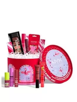 Image of NYX Professional MAKEUP Ready Set Flamin-go 24 Full Sized Makeup Surprise Box Worth &pound;153, One Colour, Women