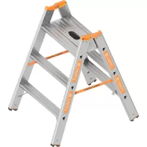 Image of Layher Heavy duty stepladder, max. load 200 kg, 2 x 3 steps
