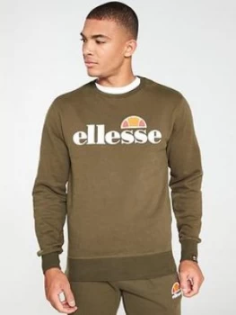 Image of Ellesse Succiso Crew Neck Sweat - Khaki